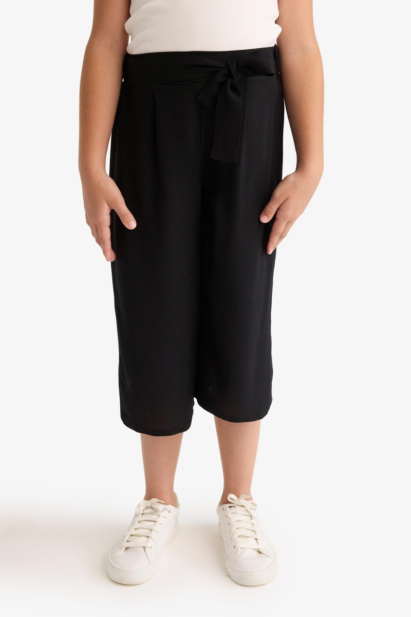DeFacto Black Girl Girl Culotte Wide Leg Viscose Trousers Casual - Image 5
